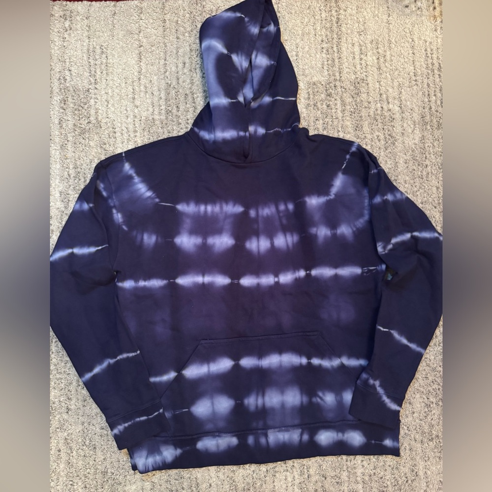 Rhude blue tie dye hoodie